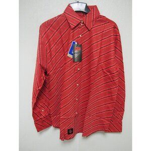 NBA Houston Rockets Red Button Up Dress Shirt Long Sleeve by Headmaster size L